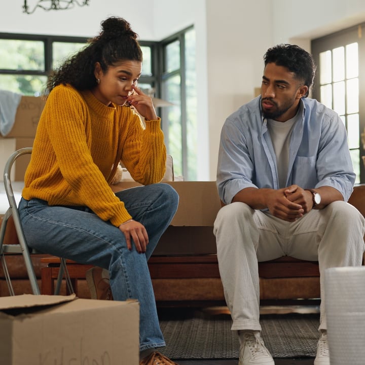 What is causing relationship breakdowns after moving in?